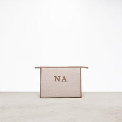 Canvas Pouch Beige embroidery for multi size - XSESWARY