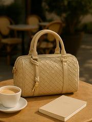 Via” Personalized Woven Leather Bag