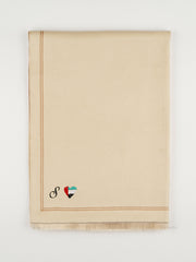 Beige Heritage Embroidery Shawl