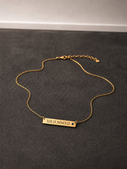 The Roman Date Birthstone Necklace