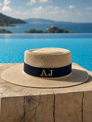 The Riviera Initials Straw Hat
