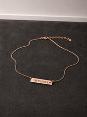 The Roman Date Birthstone Necklace