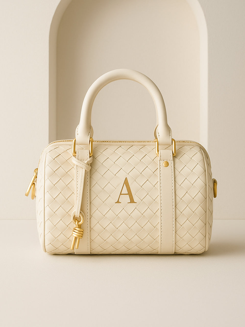 Via” Personalized Woven Leather Bag - XSESWARY