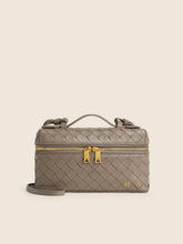 Lianaa – Woven Genuine-Leather Bag, Practical Size with Hand-Painted Initials - XSESWARY