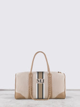 حقيبة سفر، صالة ألعاب رياضية، عطلة نهاية الأسبوع، مطبوعة باللون البيج، متعددة الأحجام