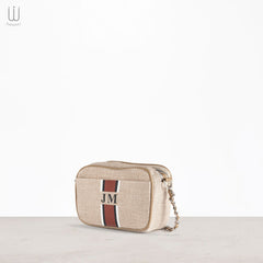 Mini Canvas Bag with initial custom printed multi color - XSESWARY