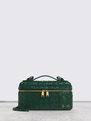 Lianaa – Woven Genuine-Leather Bag, Practical Size with Hand-Painted Initials