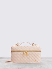 Lianaa – Woven Genuine-Leather Bag, Practical Size with Hand-Painted Initials