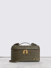 Lianaa – Woven Genuine-Leather Bag, Practical Size with Hand-Painted Initials