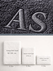 Luxury ( x- large )Personalized Towel Set – 8 Pieces | 600 GSM
