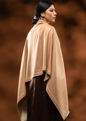 Beige Heritage Embroidery Shawl