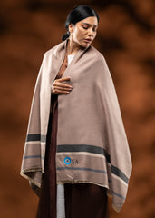 Gray Horizon Stripe Shawl