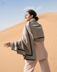 Scarf Beige line Maroon - XSESWARY