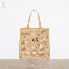 Embroidery Handmade Jote Bag Beige - XSESWARY
