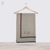 Scarf Beige line Maroon - XSESWARY