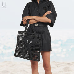 Embroidery Handmade Jote Bag Black - XSESWARY