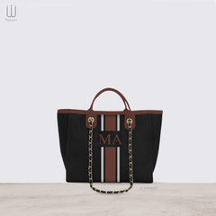 Canvas Tote Bag Brown Strip - XSESWARY