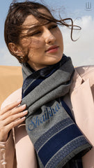 Scarf Gary Line Navy - XSESWARY