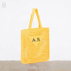 Embroidery Handmade Jote Bag Yellow - XSESWARY