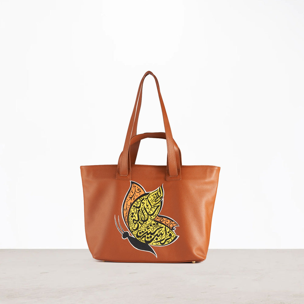 butterfly tote bag - brown - XSESWARY