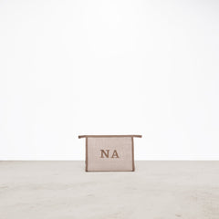 Canvas Pouch Beige embroidery for multi size - XSESWARY