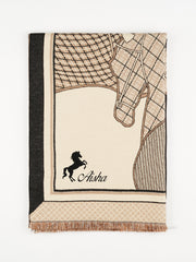 Initial Emblem Luxe Shawl