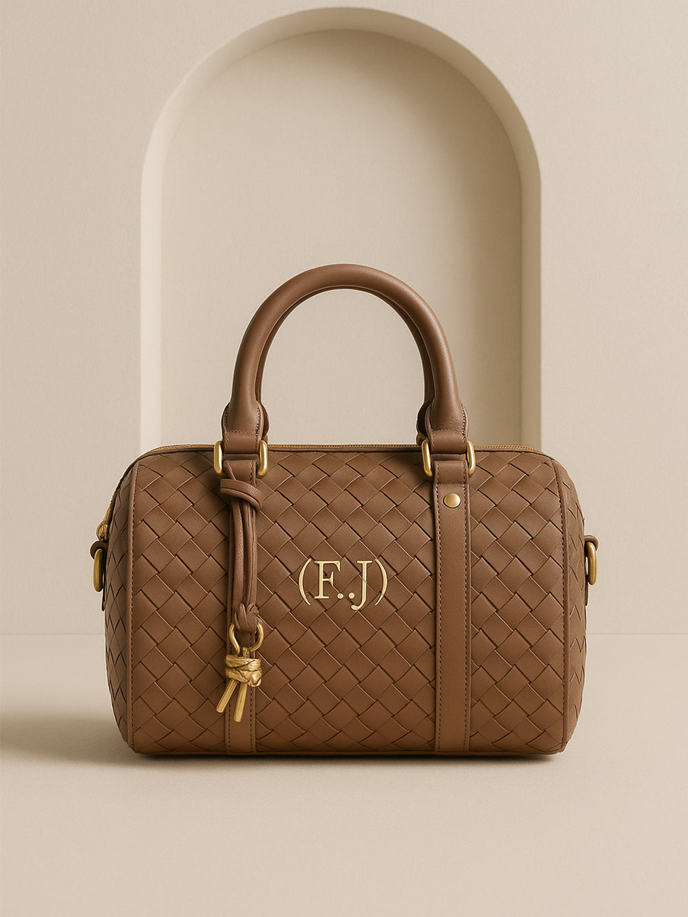 Via” Personalized Woven Leather Bag - XSESWARY