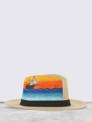 Sunset Voyage Hand-Painted Fedora