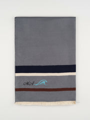 Gray Horizon Stripe Shawl