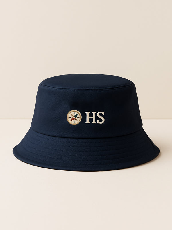 Custom Summer Bucket Hat with Embroidered Initials & Icon