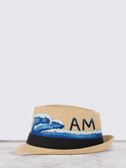 HandPainted Ocean Fedora