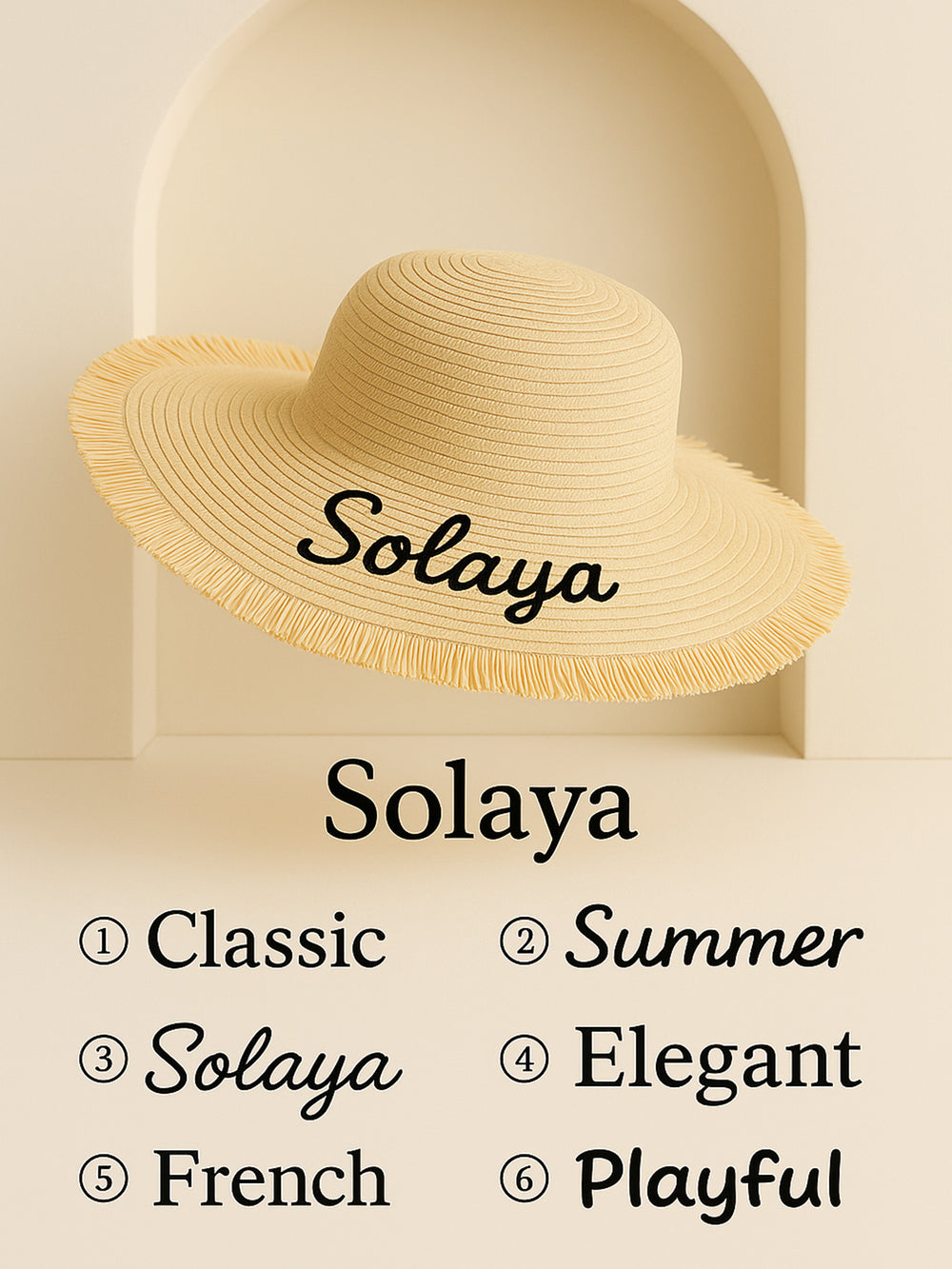 Solaya Personalized Summer Hat - XSESWARY