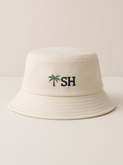 Custom Summer Bucket Hat with Embroidered Initials & Icon - XSESWARY