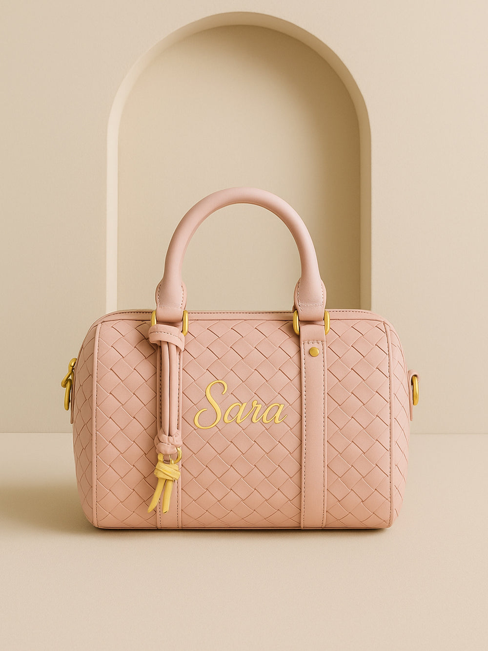 Via” Personalized Woven Leather Bag - XSESWARY