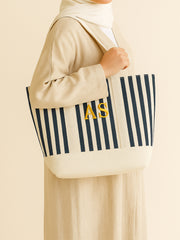 Striped monogram tote - XSESWARY