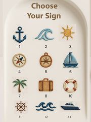 Custom Summer Bucket Hat with Embroidered Initials & Icon - XSESWARY