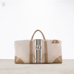 Travel , Gym , Weekender Bag Beige Print Multi Size - XSESWARY