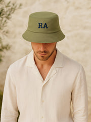 Custom Summer Bucket Hat with Embroidered Initials & Icon