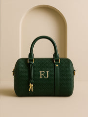 Via” Personalized Woven Leather Bag - XSESWARY