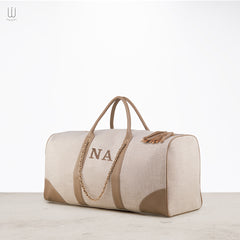 Travel , Gym , Weekender Bag Beige embroidery Multi Size - XSESWARY