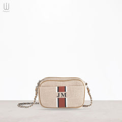 Mini Canvas Bag with initial custom printed multi color - XSESWARY