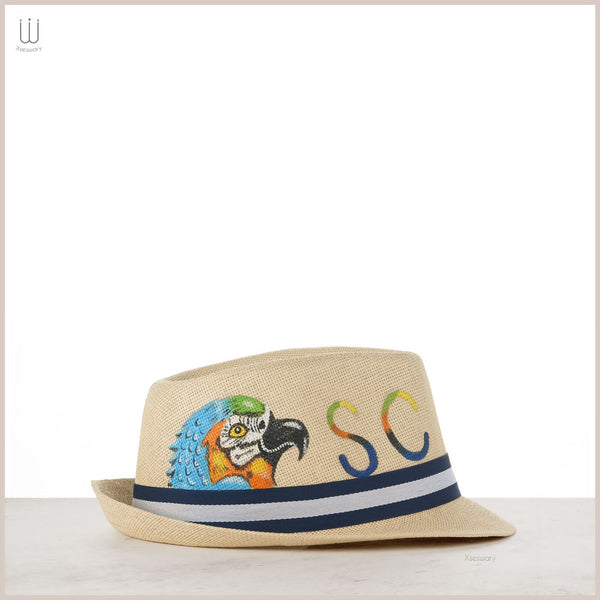 Customize hat with parrot design