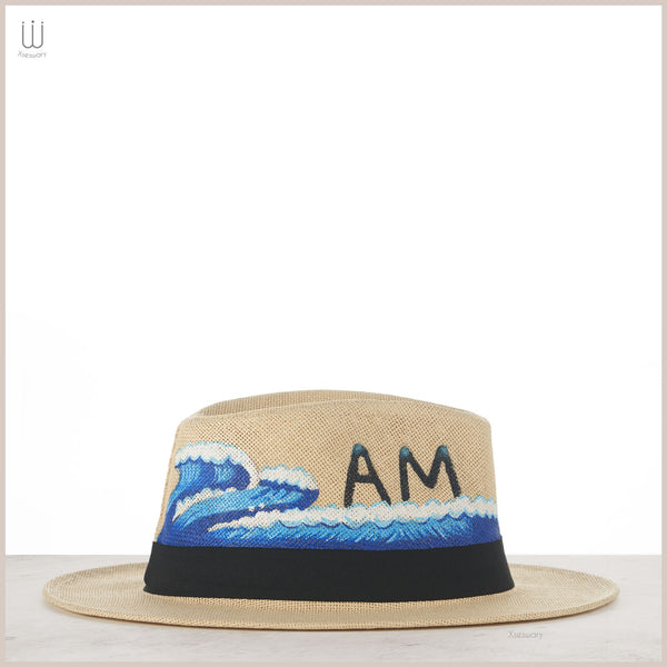 Customize hat with wave design