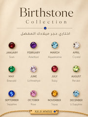 The Roman Date Birthstone Necklace