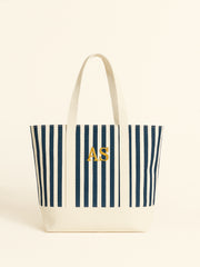 Striped monogram tote - XSESWARY