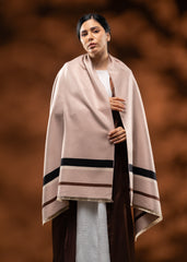 Beige hHorizontal Stripes Scarf