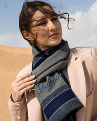 Scarf Gary Line Navy - XSESWARY