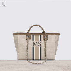 Canvas BC Tote Bag Beige - XSESWARY