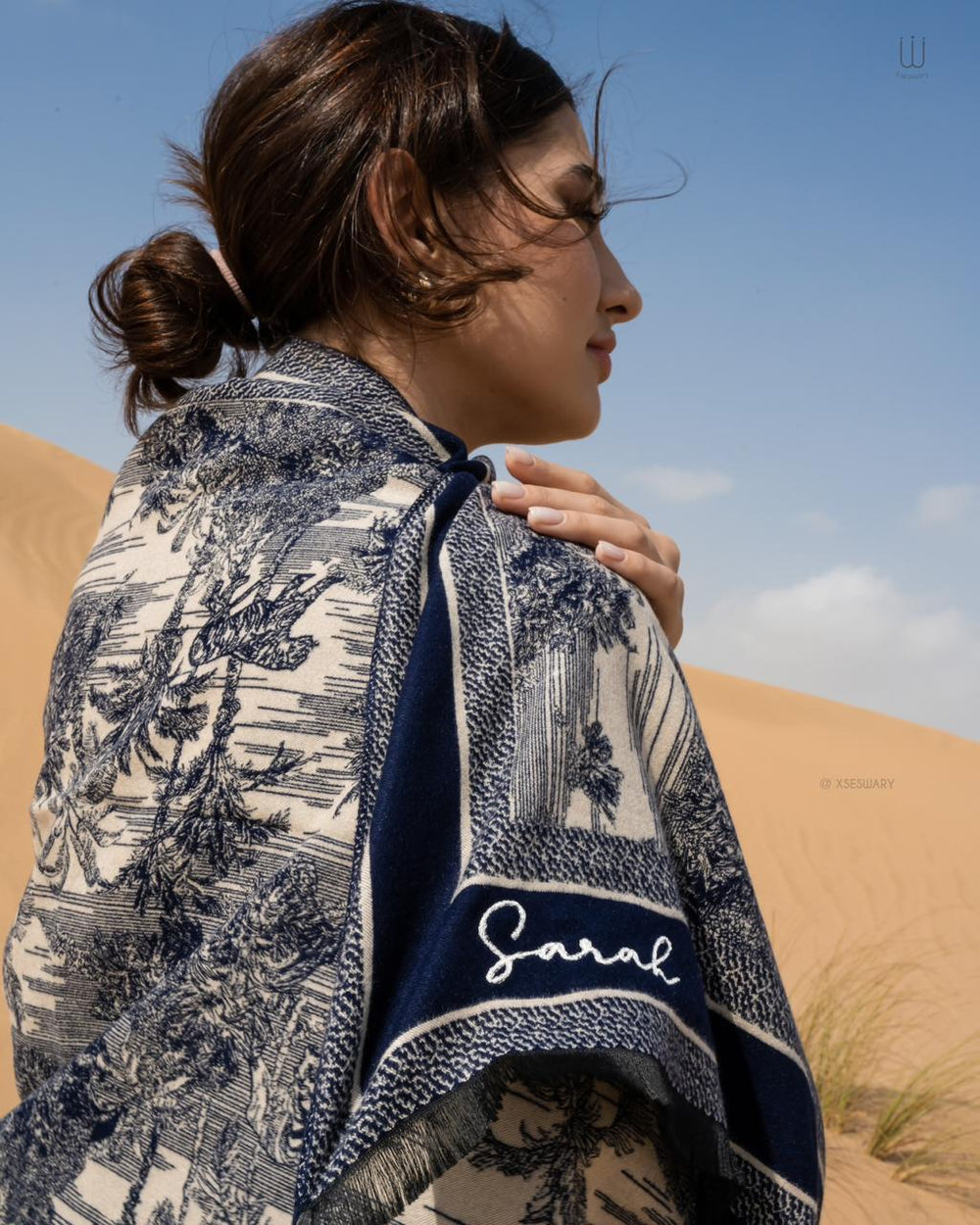 Safari Scarf Navy Blue - XSESWARY