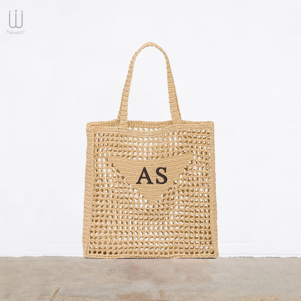 Embroidery Handmade Jote Bag Beige - XSESWARY